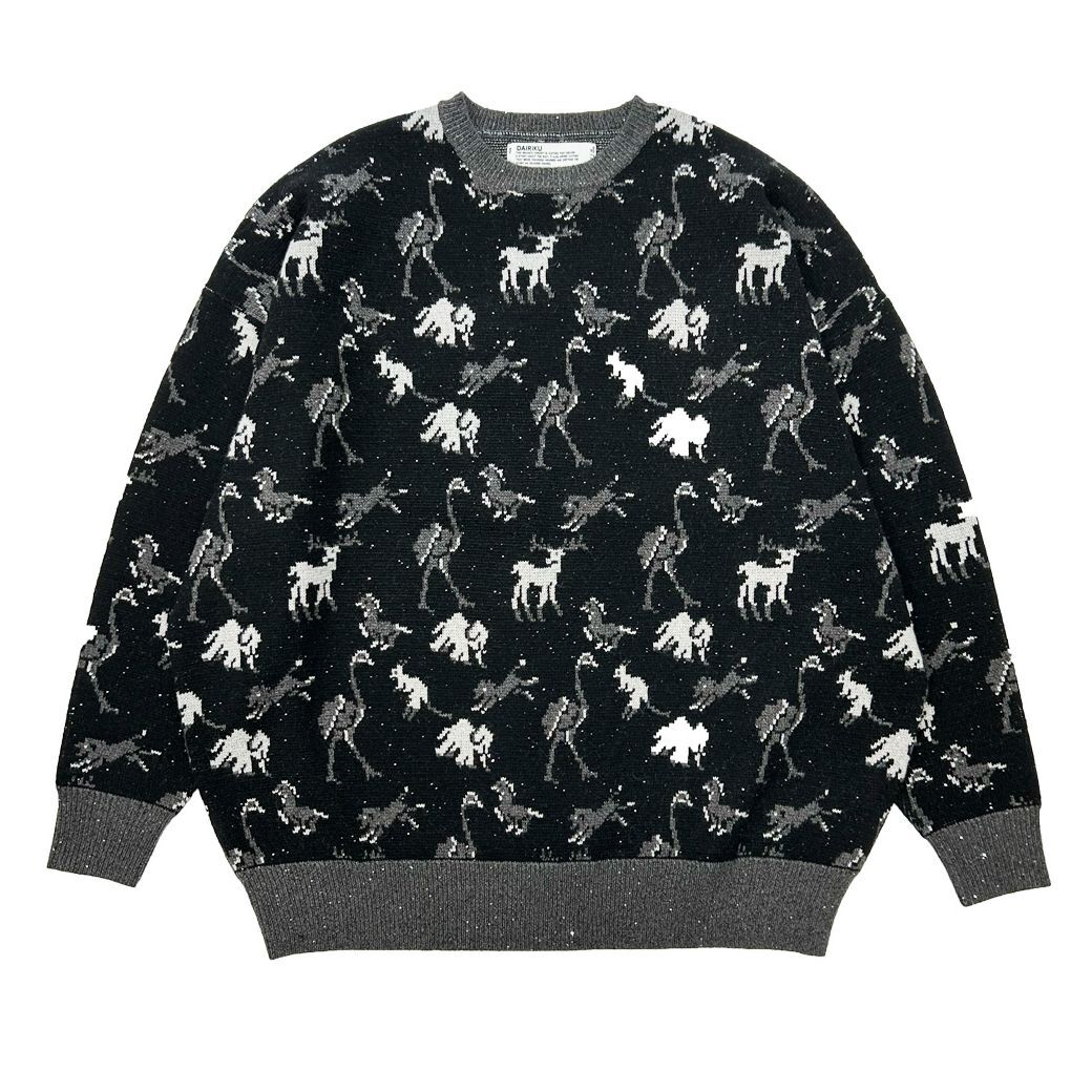 画像: 【30%OFF】DAIRIKU/"ZOO" Oversized Pullover Knit（Black）［オーバーサイズニット-24秋冬］