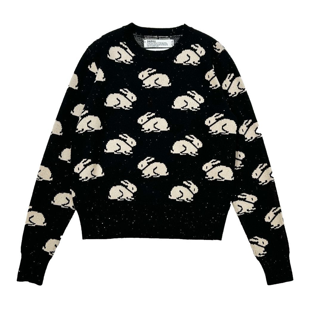 画像: 【30%OFF】DAIRIKU/"Rabbit" Tite Pullover Knit（Black）［タイトニット-24秋冬］