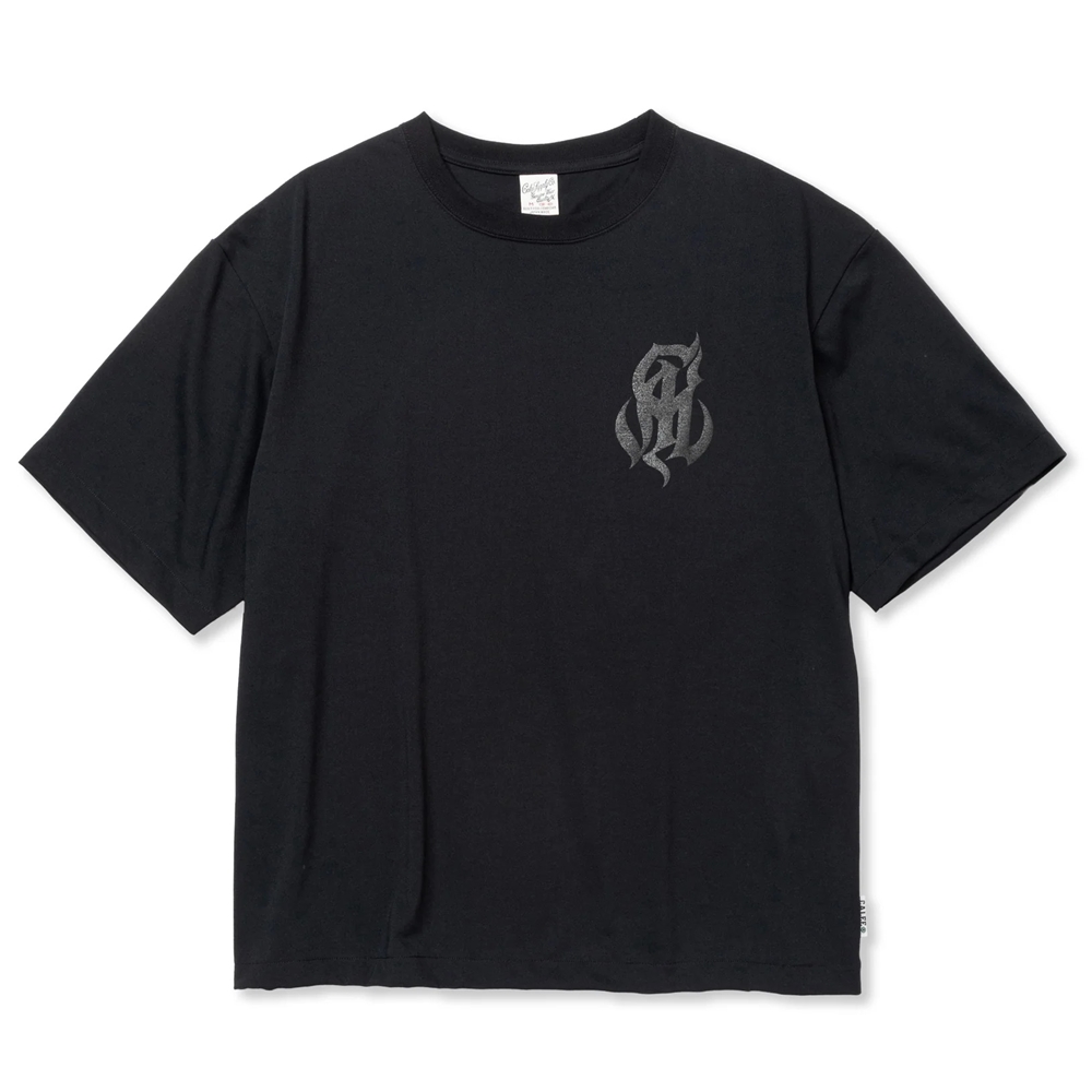 画像: 【30%OFF】CALEE/MULTI FUNCTION DROP SHOULDER LOGO TEE（BLACK）［ドロップショルダープリントT-24春夏］