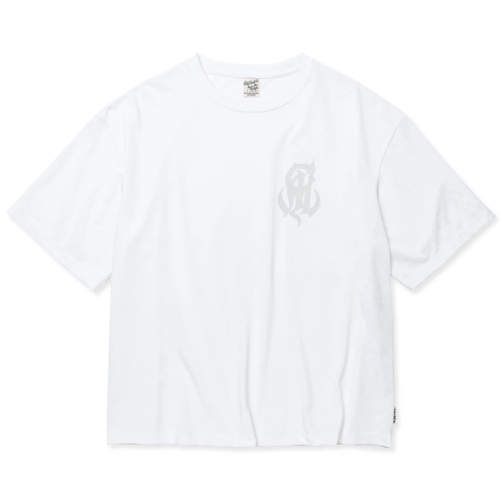 画像: 【30%OFF】CALEE/MULTI FUNCTION DROP SHOULDER LOGO TEE（WHITE）［ドロップショルダープリントT-24春夏］