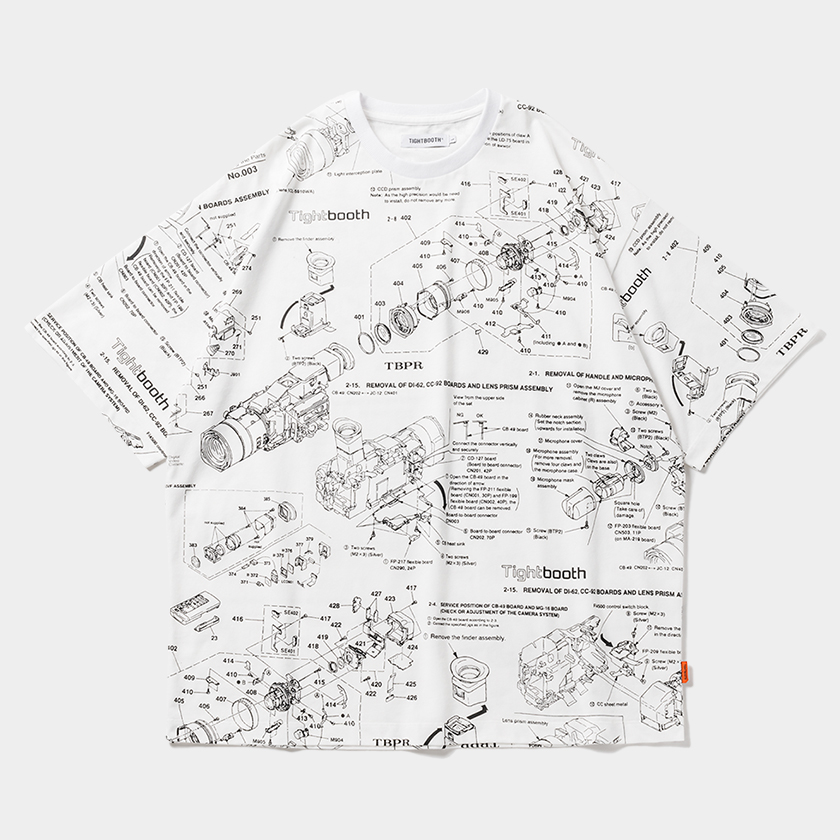 画像: 【30%OFF】TIGHTBOOTH/ANALYZE T-SHIRT（White）［総柄プリントT-24夏］
