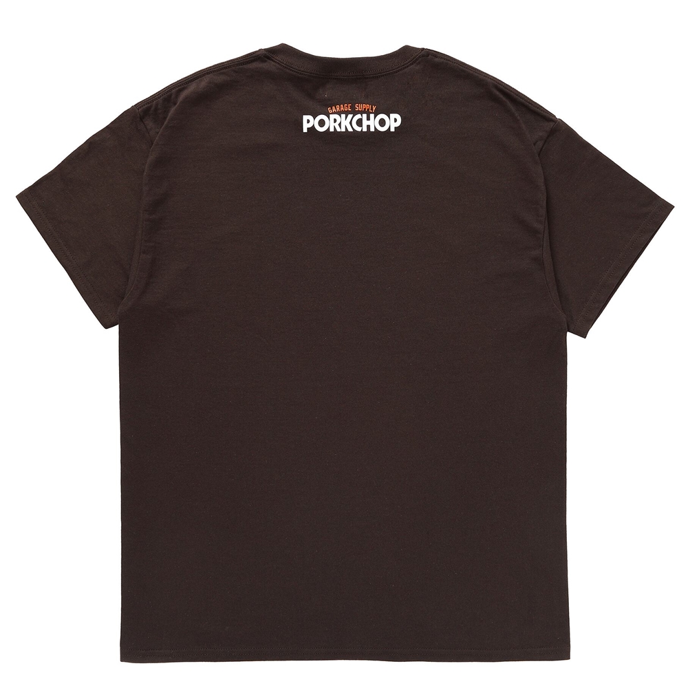 画像: PORKCHOP/24 BLOCK LOGO TEE（BROWN）［プリントT-24春夏］