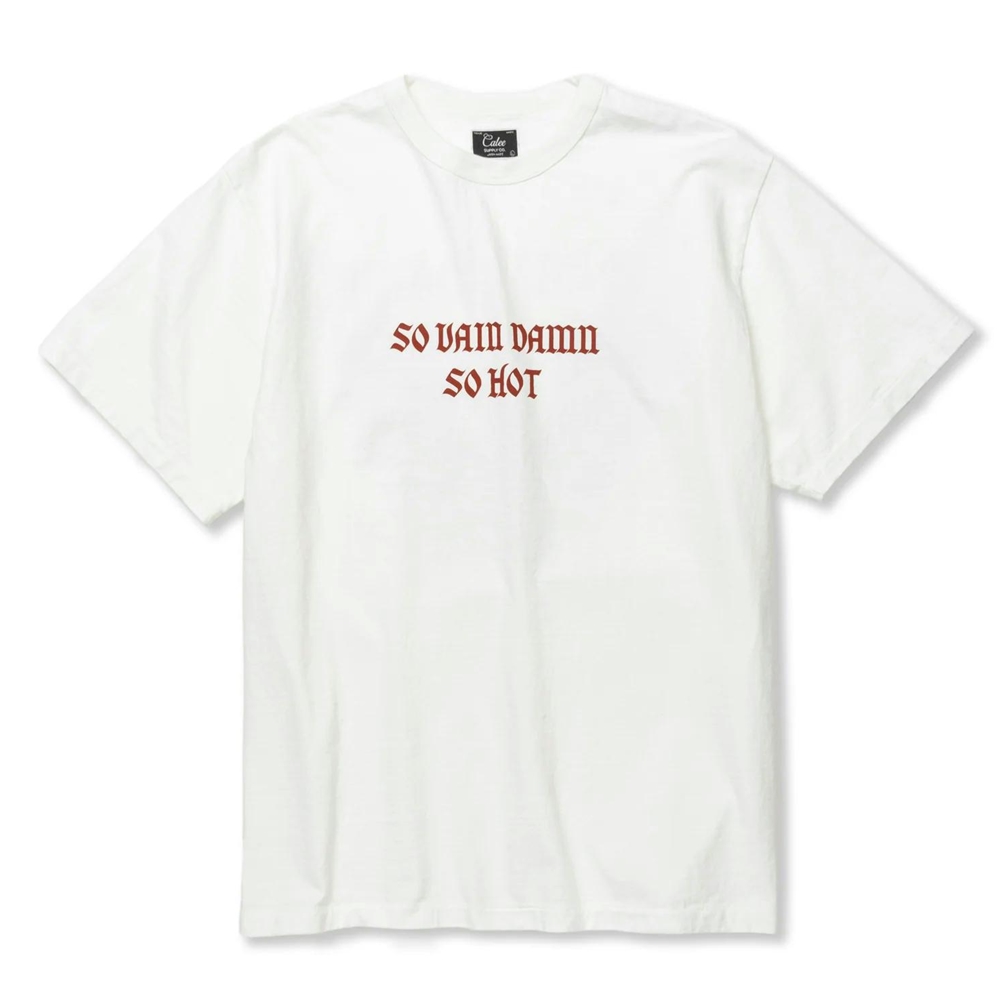 画像: 【30%OFF】CALEE/BINDER NECK WING LOGO VINTAGE TEE ＜NATURALLY PAINT DESIGN＞（WHITE）［プリントT-24春夏］