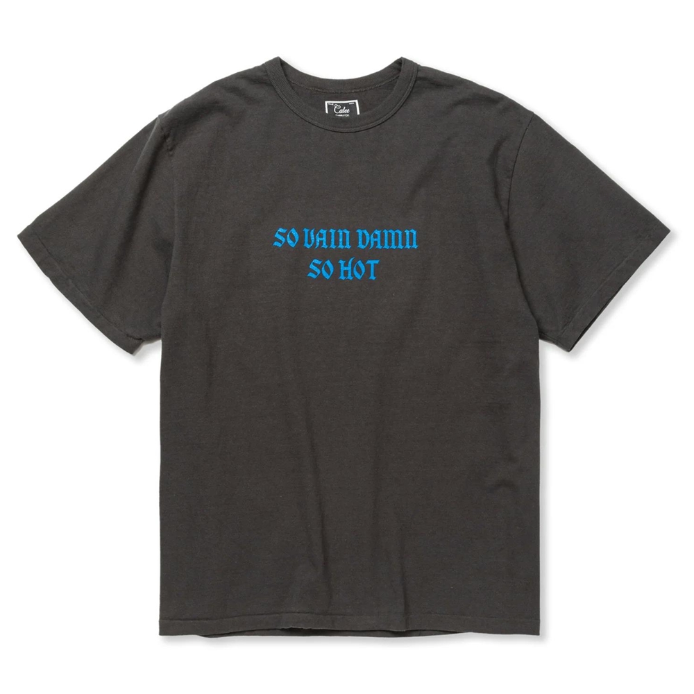 画像: 【30%OFF】CALEE/BINDER NECK WING LOGO VINTAGE TEE ＜NATURALLY PAINT DESIGN＞（CHARCOAL）［プリントT-24春夏］
