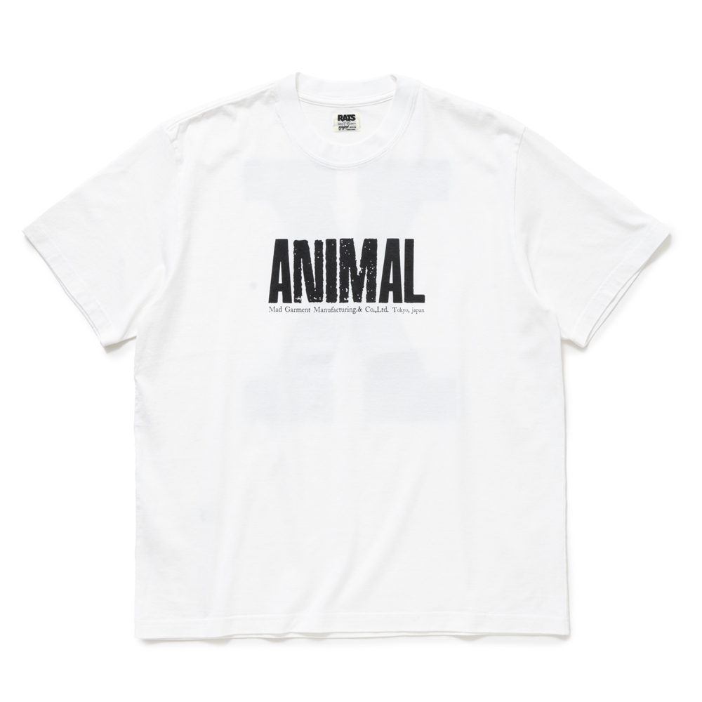 画像: 【30%OFF】RATS/ANIMAL X TEE（WHITE）［プリントT-24春夏］