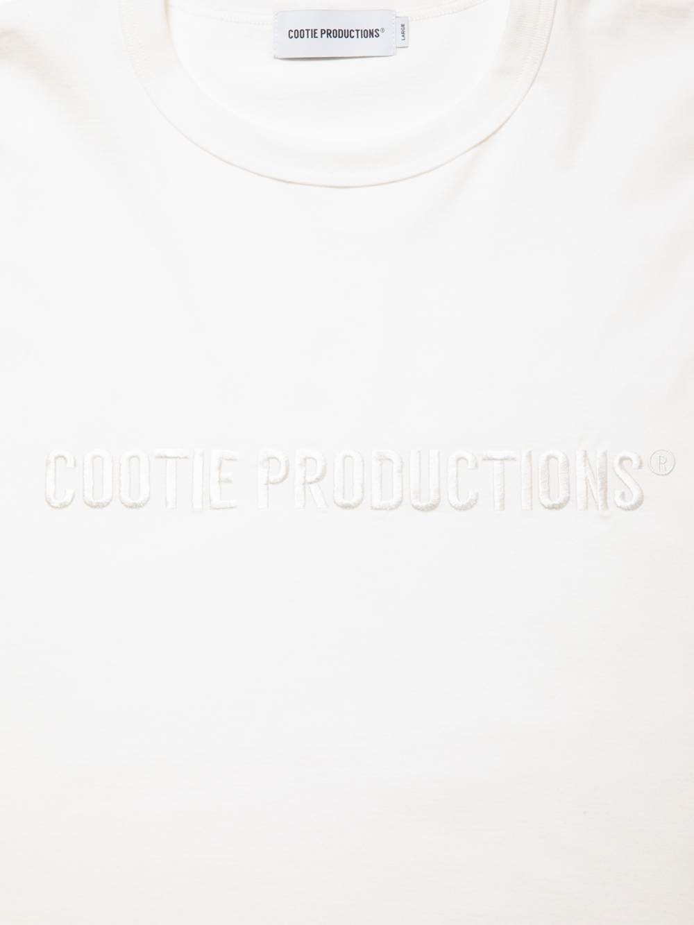 画像: COOTIE PRODUCTIONS/Oversized L/S Tee（Embroidery）（White）［オーバーサイズ刺繍長袖T-24秋冬］