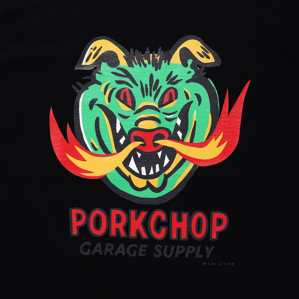 画像: PORKCHOP/MASA SCULP L/S TEE A（BLACK）［プリント長袖T-24秋冬］