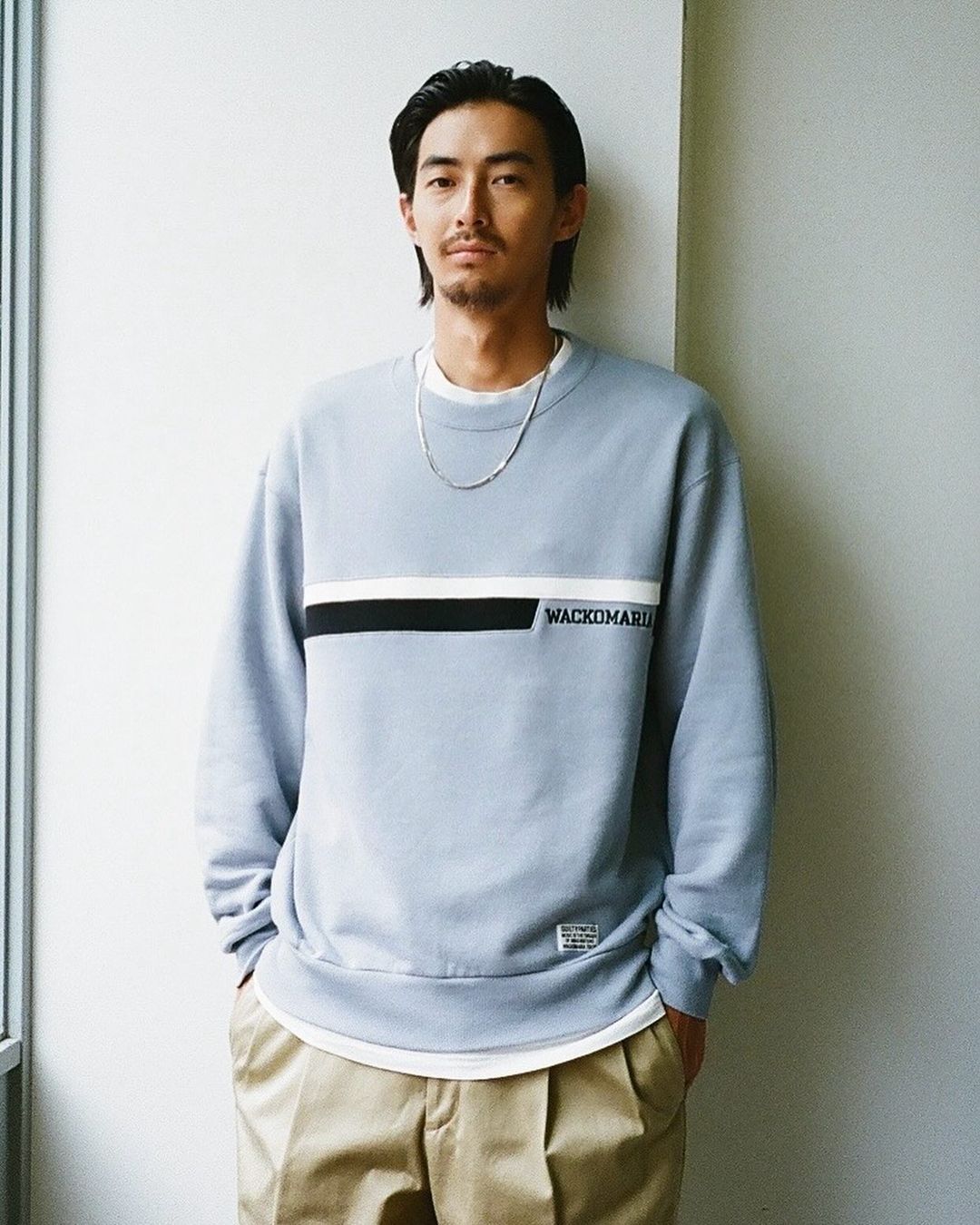 画像: WACKO MARIA/MIDDLE WEIGHT SWEAT SHIRT（BLUE）［クルーネックスウェット-24秋冬］