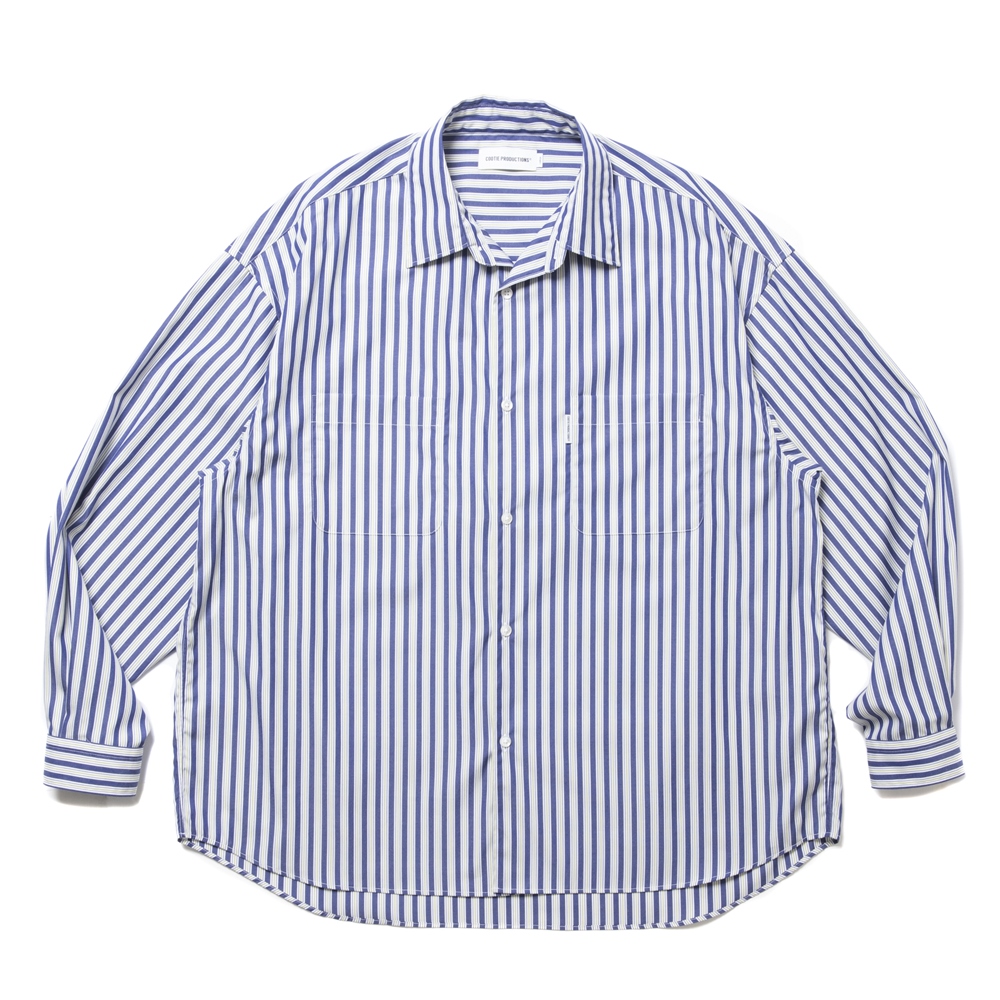 トップス COOTIE PRODUCTIONS / STRIPE BROADSHIRT COOTIE PRODUCTIONS - Stripe Broad L/S Shirt (SAXE