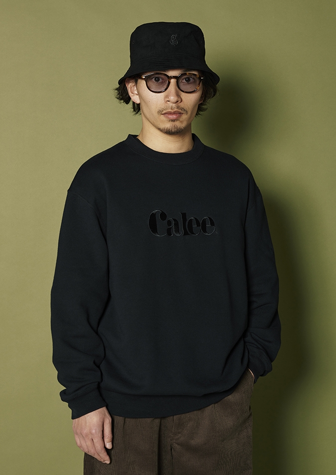 画像: 【30%OFF】CALEE/EMBROIDERY CALEE LOGO CREW NECK SW（BLACK）［クルーネックスウェット-24秋冬］