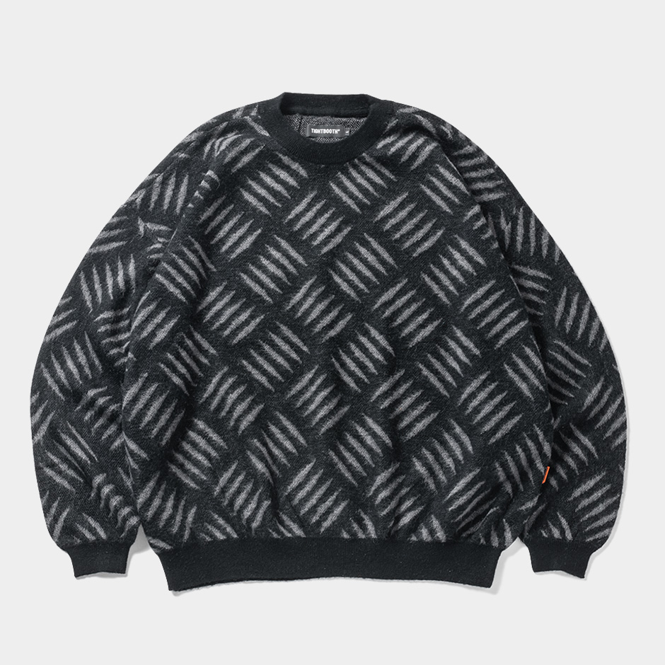 画像: 【30%OFF】TIGHTBOOTH/CHECKER PLATE MOHAIR SWEATER（Black）［チェッカープレートモヘアセーター-24秋冬］