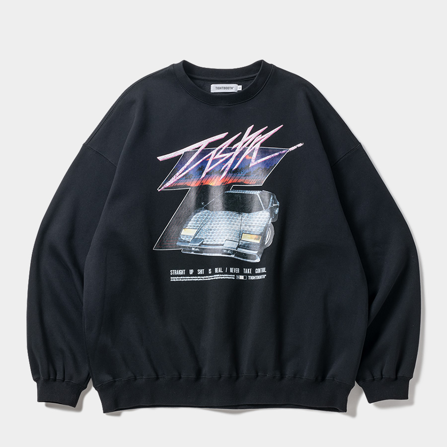 画像: 【30%OFF】TIGHTBOOTH/INITIAL T CREW SWEAT SHIRT（Black）［クルーネックスウェット-24秋冬］