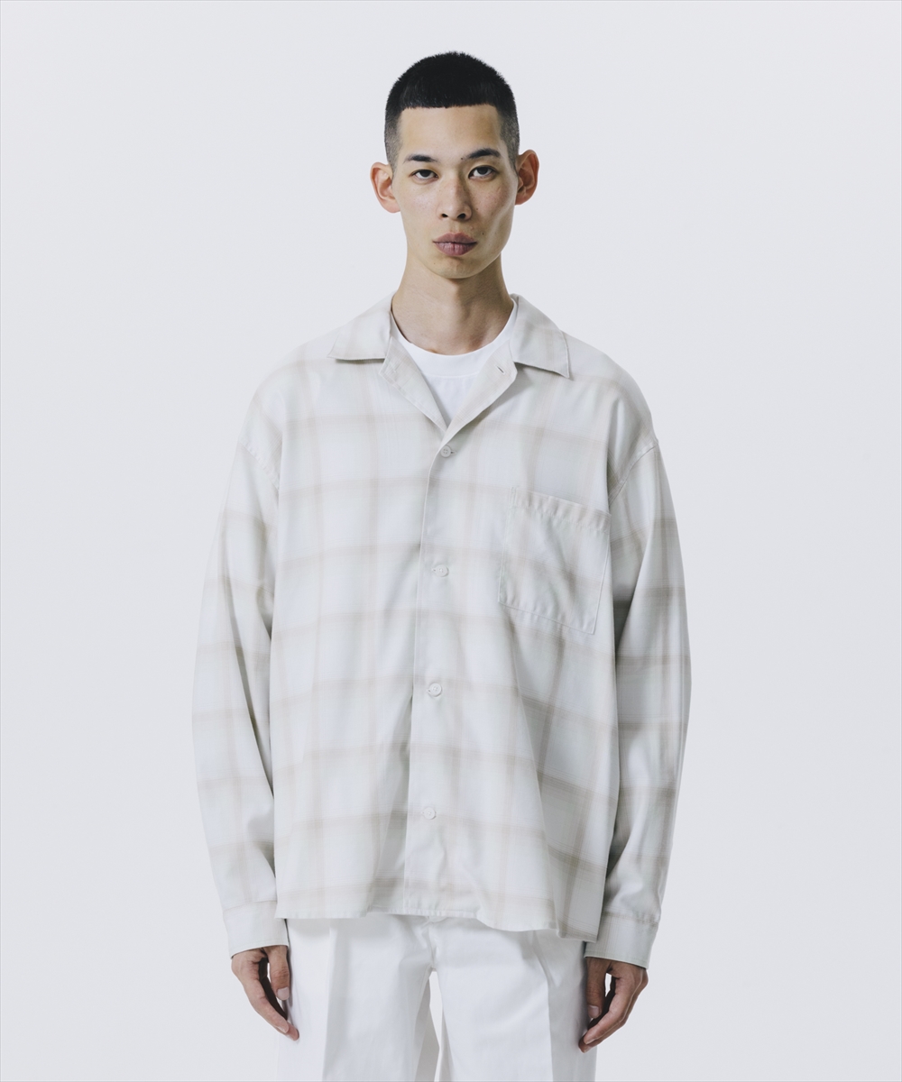 画像: ROTTWEILER/R9 OMBRE SHIRT（BEIGE）［オンブレチェックシャツ-25春夏］