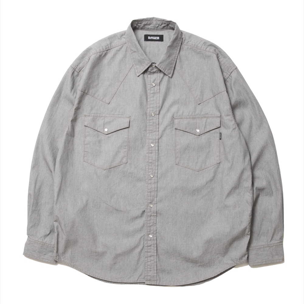 画像: ROTTWEILER/R9 GRAY DENIM SHIRT（GRAY）［グレーデニムシャツ-25春夏］