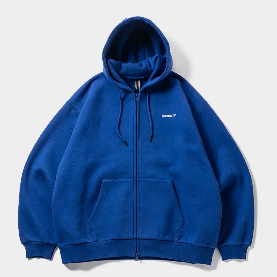 画像: 【30%OFF】TIGHTBOOTH/LOGO ZIP HOODED SWEAT SHIRT（Blue）［ジップアップフーディー-24秋冬］