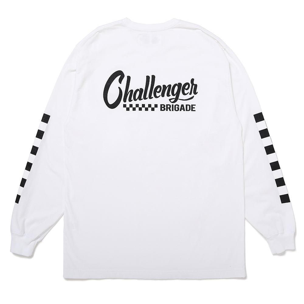 画像: CHALLENGER/L/S CHECKER TEE（WHITE）［プリント長袖T-25春夏］