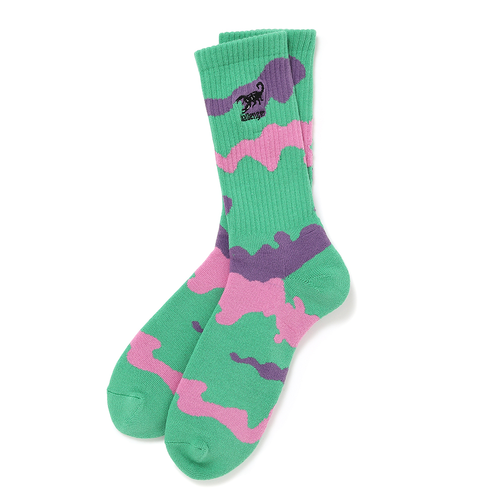 画像: CHALLENGER/CAMO SOCKS（MINT CAMO）［カモソックス-25春夏］