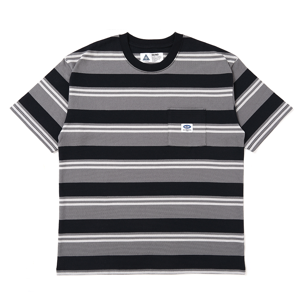 画像: CHALLENGER/S/S BORDER TEE（GRAY/BLACK）［ボーダーT-25春夏］