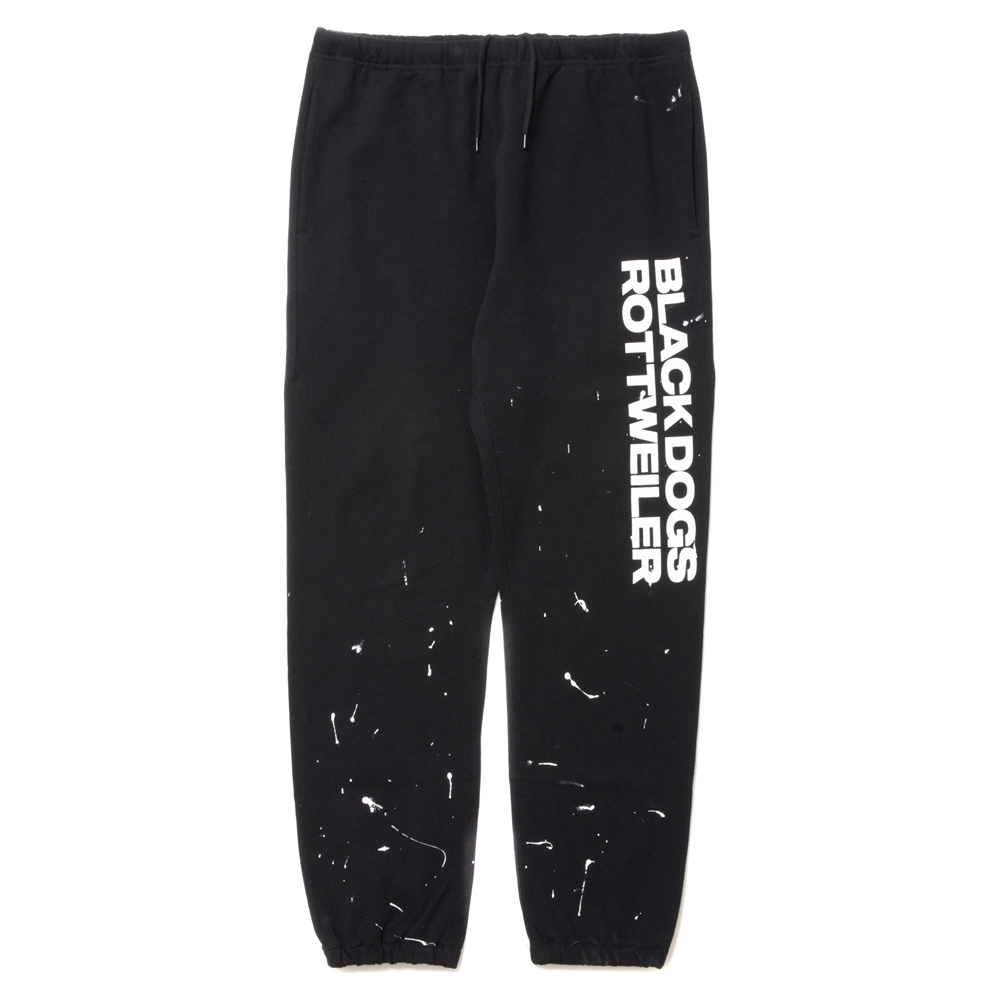 画像: 【30%OFF】ROTTWEILER/R.W PAINTED SWEAT PANTS（BLACK）［ペイント加工スウェットパンツ-24春夏］
