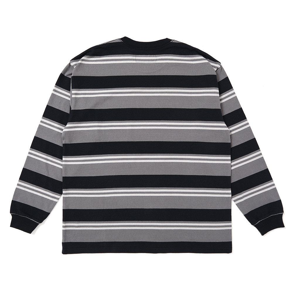 CHALLENGER/L/S BORDER TEE(GRAY/BLACK)[ボーダー長袖T-25春 CHALLENGER/L/S BORDER TEE(GRAY/BLACK)[ボーダー長袖T-25春