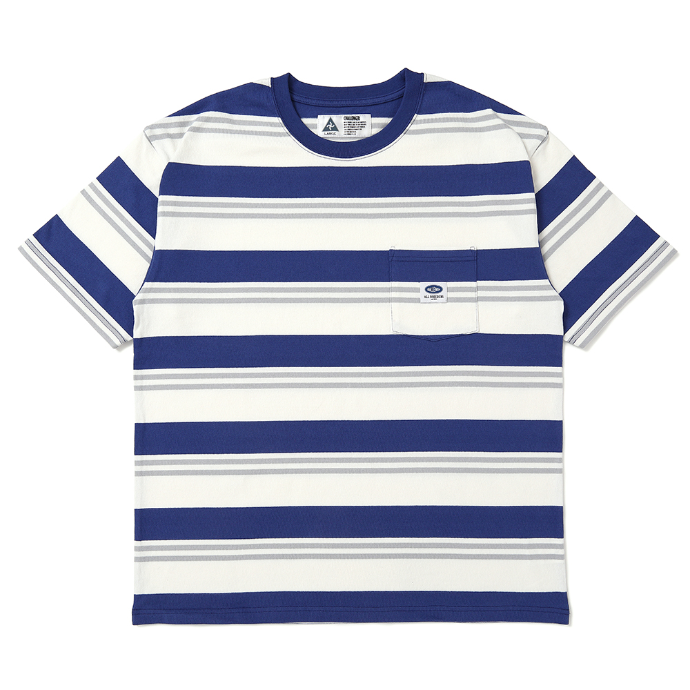 画像: CHALLENGER/S/S BORDER TEE（BLUE/WHITE）［ボーダーT-25春夏］