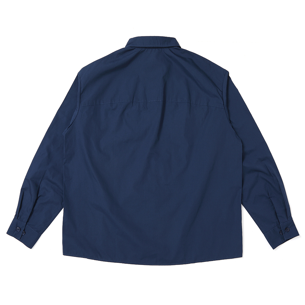 画像: CHALLENGER/L/S PATCHED WORK SHIRT（NAVY）［パッチドワークシャツ-25春夏］