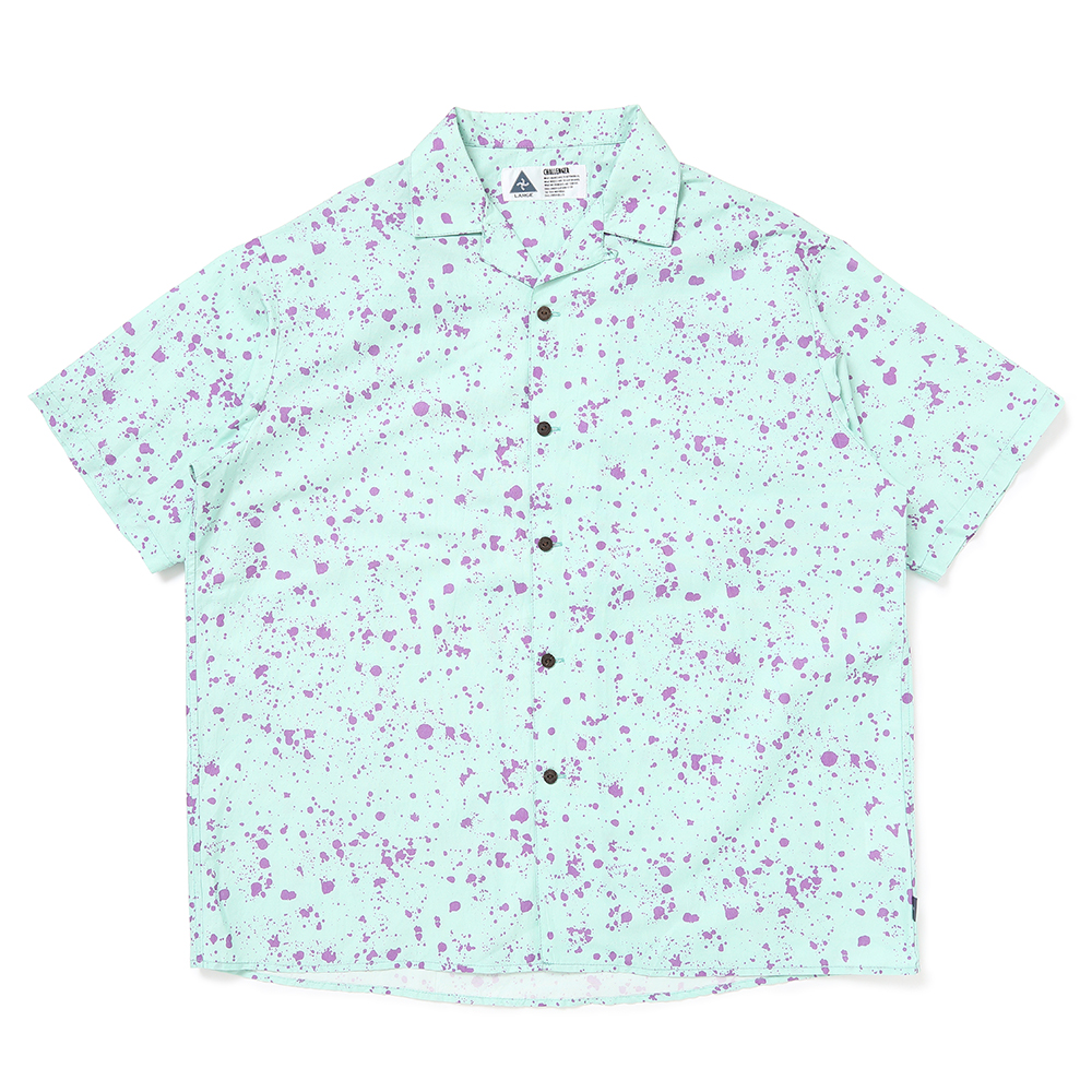 画像: CHALLENGER/S/S SPLATTER SHIRT（MINT）［スプラッターシャツ-25春夏］