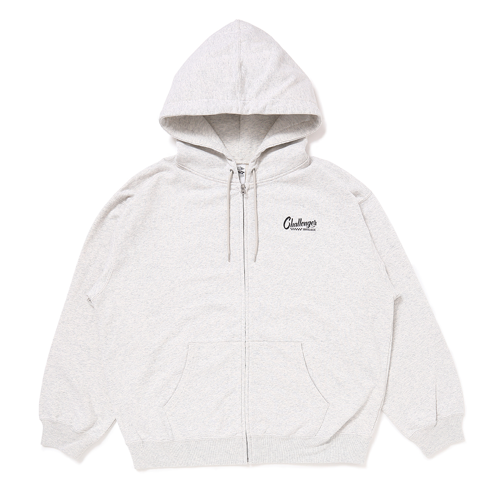 画像: CHALLENGER/CHECKER ZIP HOODIE（GRAY）［ジップフーディー-25春夏］