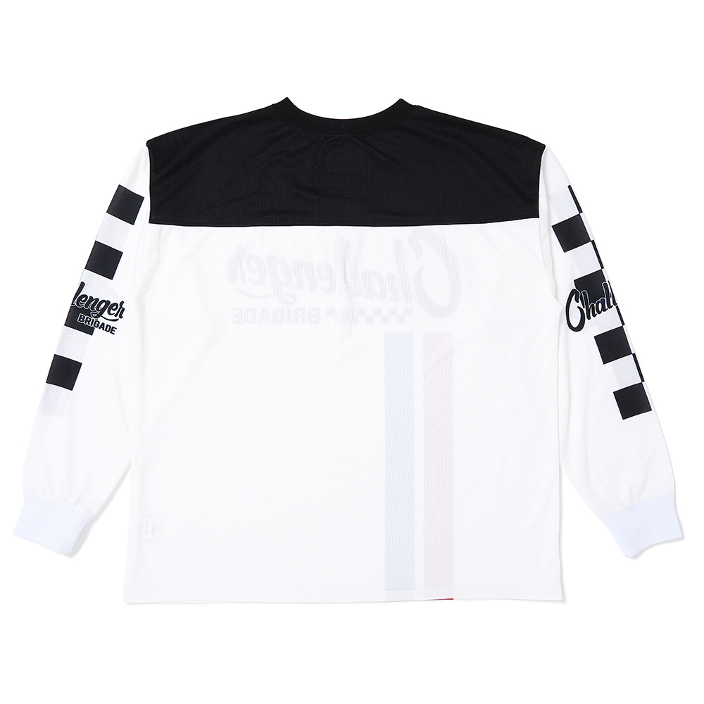 画像: CHALLENGER/L/S RACING TEE（WHITE）［レーシング長袖T-25春夏］
