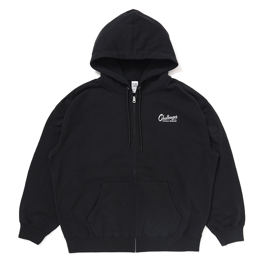 画像: CHALLENGER/CHECKER ZIP HOODIE（BLACK）［ジップフーディー-25春夏］