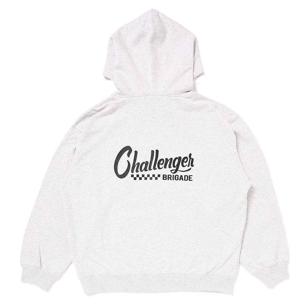 画像: CHALLENGER/CHECKER ZIP HOODIE（GRAY）［ジップフーディー-25春夏］