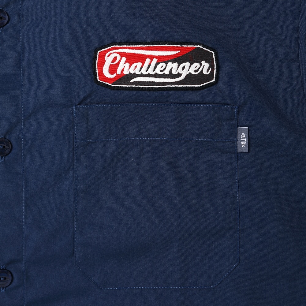 画像: CHALLENGER/S/S PATCHED WORK SHIRT（NAVY）［パッチドワークシャツ-25春夏］