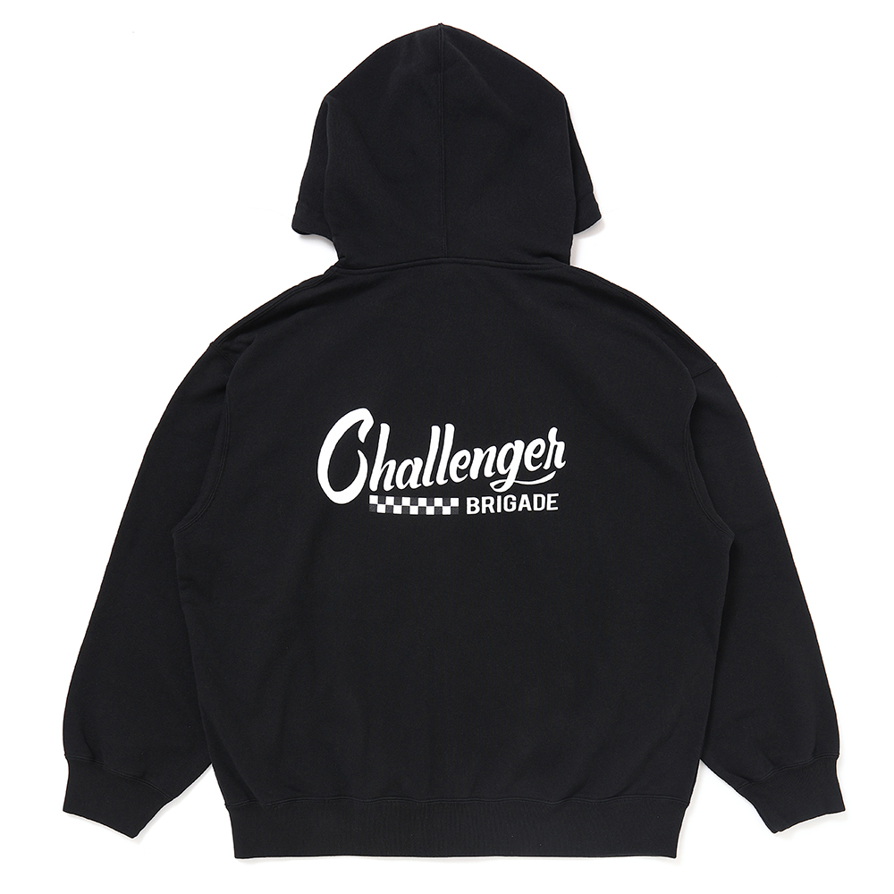 画像: CHALLENGER/CHECKER ZIP HOODIE（BLACK）［ジップフーディー-25春夏］