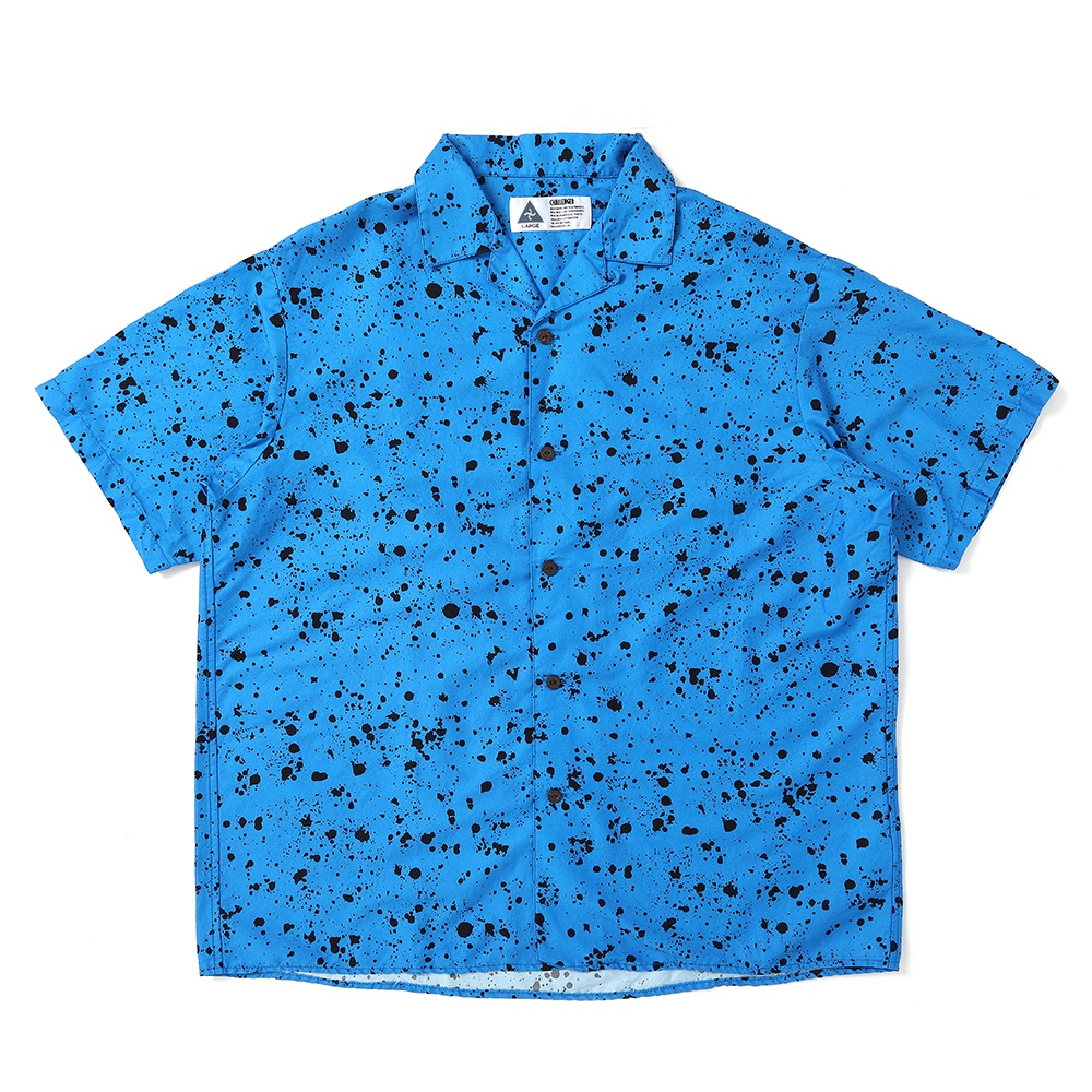 画像: CHALLENGER/S/S SPLATTER SHIRT（BLUE）［スプラッターシャツ-25春夏］