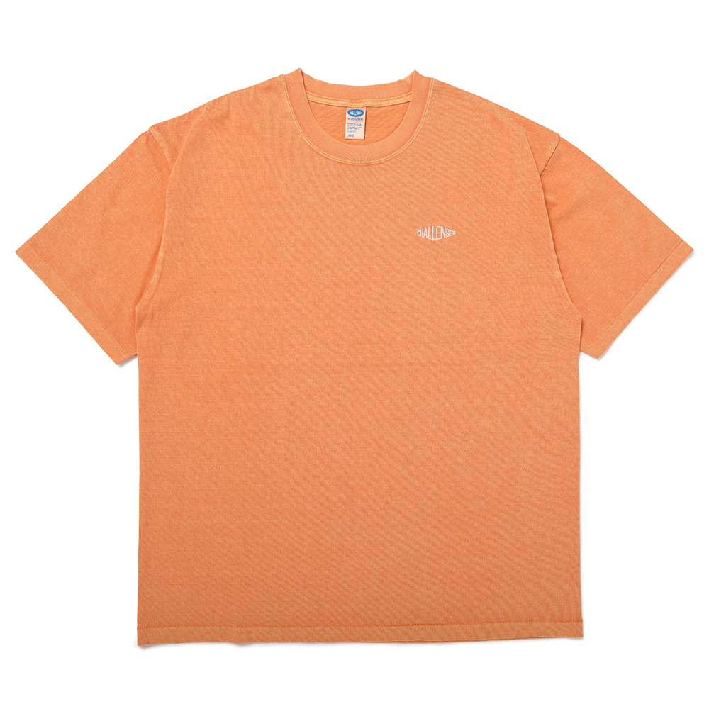 画像: CHALLENGER/PIGMENT LOGO TEE（LT ORANGE）［ピグメント染め刺繍T-25春夏］