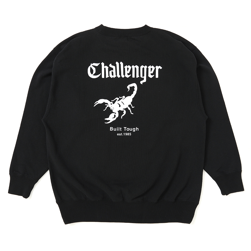 画像: CHALLENGER/SCORPION C/N SWEAT（BLACK）［クルーネックスウェット-25春夏］
