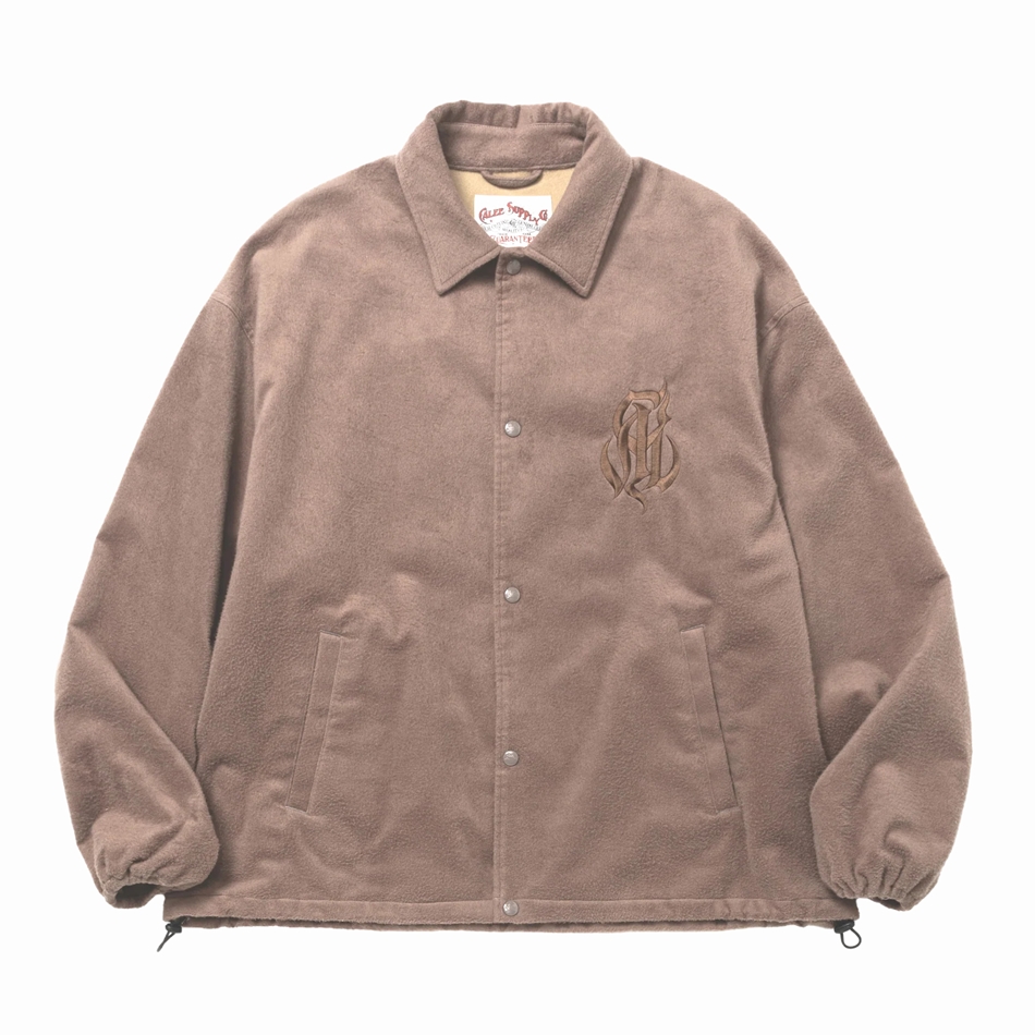 画像: 【40%OFF】CALEE/C/S CAL NT LOGO OVER COACH JACKET（ASH BROWN）［コットンスウェードコーチJKT-24秋冬］