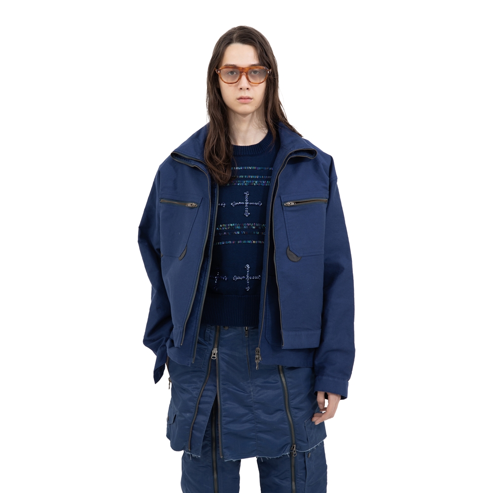 画像: DAIRIKU/"Vincent" Docking French Work Jacket（Indigo）［ドッキングフレンチワークJKT-25春夏］