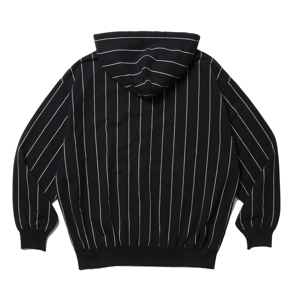 画像: COOTIE PRODUCTIONS/Allover Print Open End Yarn Sweat Zip Hoodie（Black）［ストライプスウェットジップフーディー-25春夏］