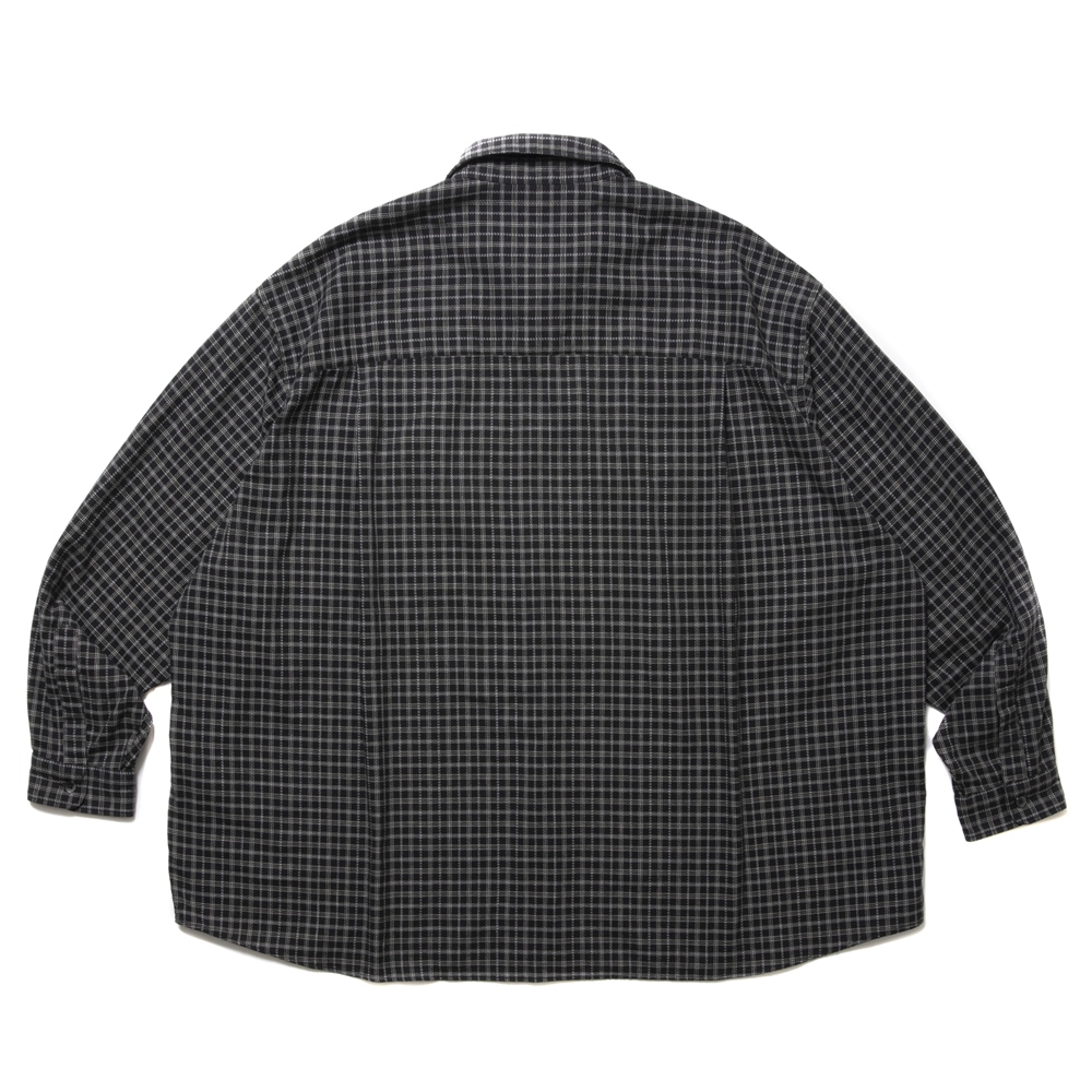 画像: COOTIE PRODUCTIONS/Amundsen Check Oversized L/S Shirts（Black）［チェックオーバーサイズシャツ-25春夏］