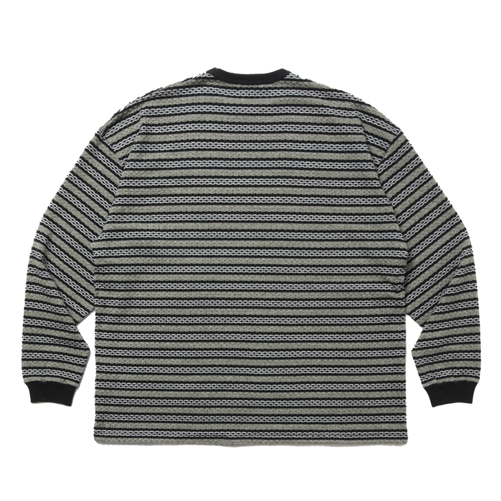 画像: COOTIE PRODUCTIONS/Jacquard Border L/S Tee（Black）［ジャガードボーダー長袖T-25春夏］