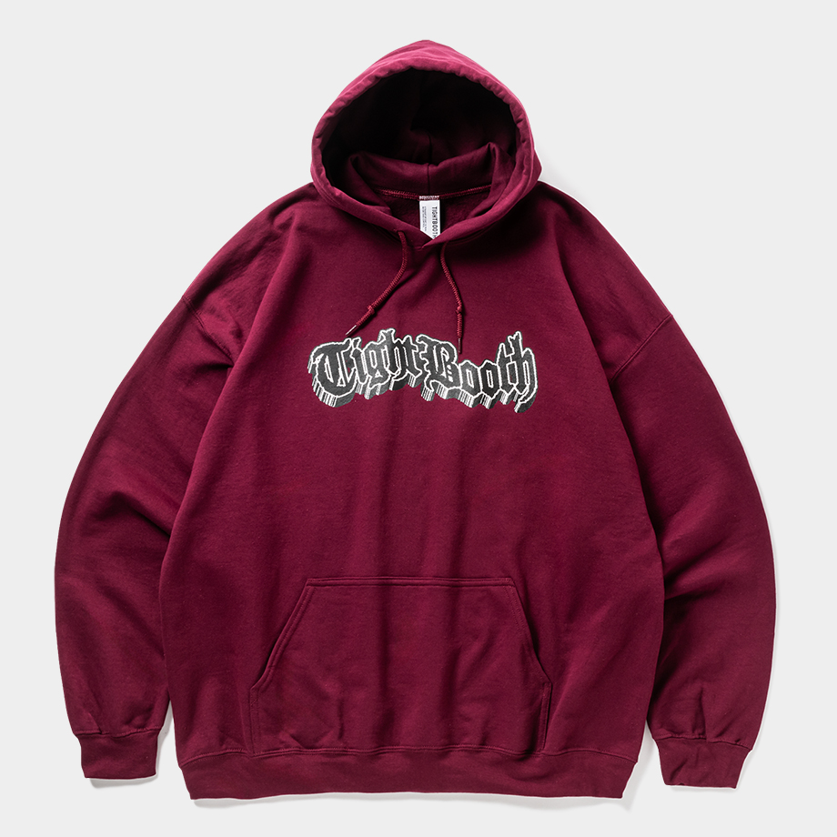 画像: TIGHTBOOTH/3D LOGO HOODED SWEAT SHIRT（Burgundy）［プルオーバーパーカー-25春夏］