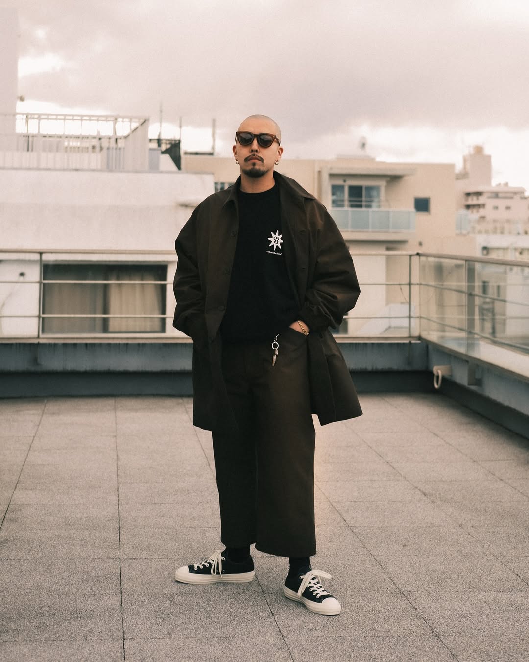 画像: COOTIE PRODUCTIONS/T/C Weather T/Q Cut Work Easy Trousers（Black）［スリークォーターカットワークイージートラウザース-25春夏］