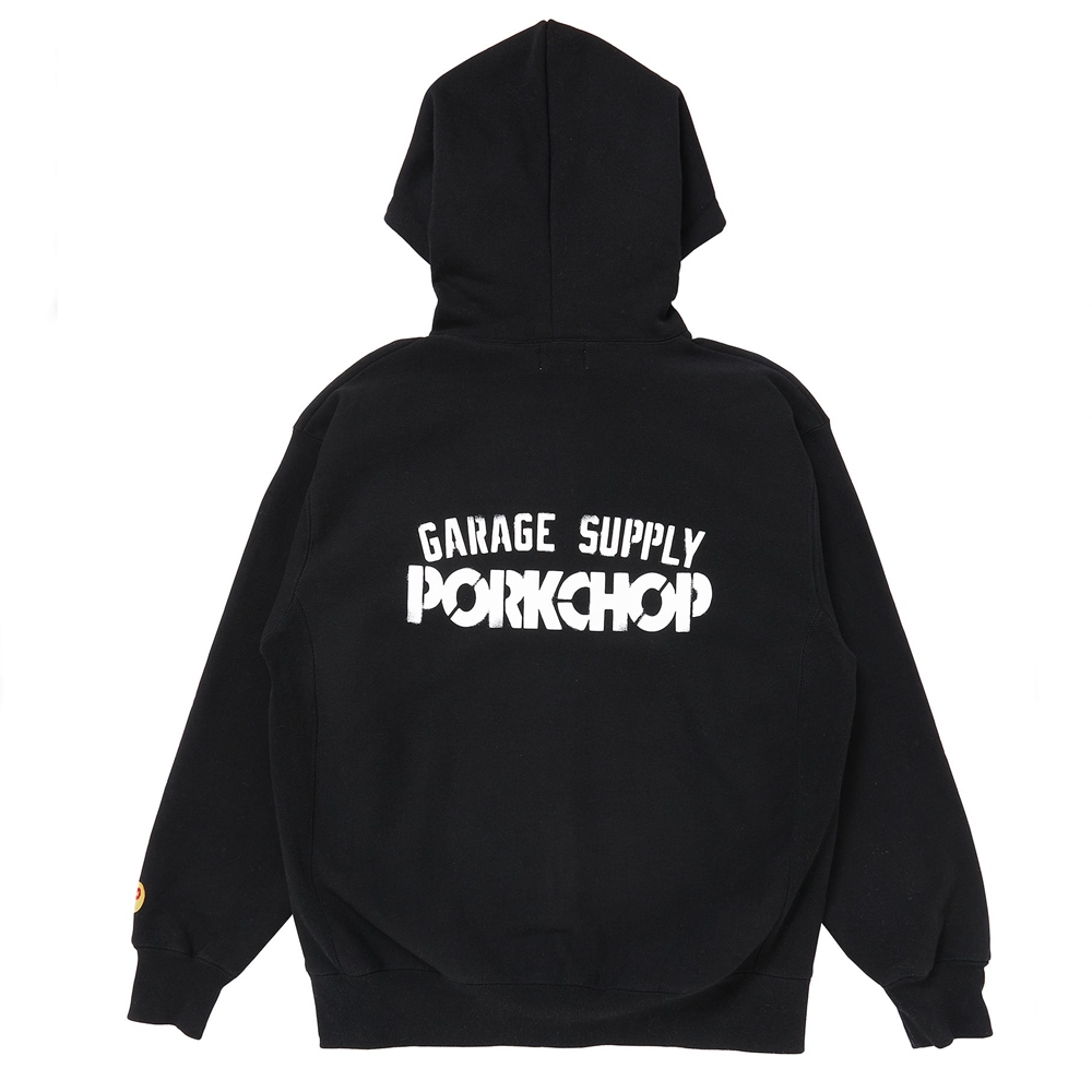 画像: PORKCHOP/C PORK ZIP UP HOODIE（BLACK）［ジップアップフーディー-25春夏］