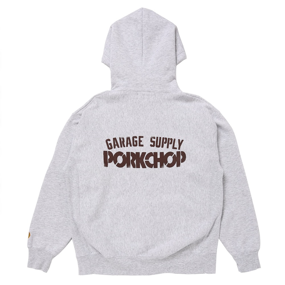 画像: PORKCHOP/C PORK ZIP UP HOODIE（ASH）［ジップアップフーディー-25春夏］