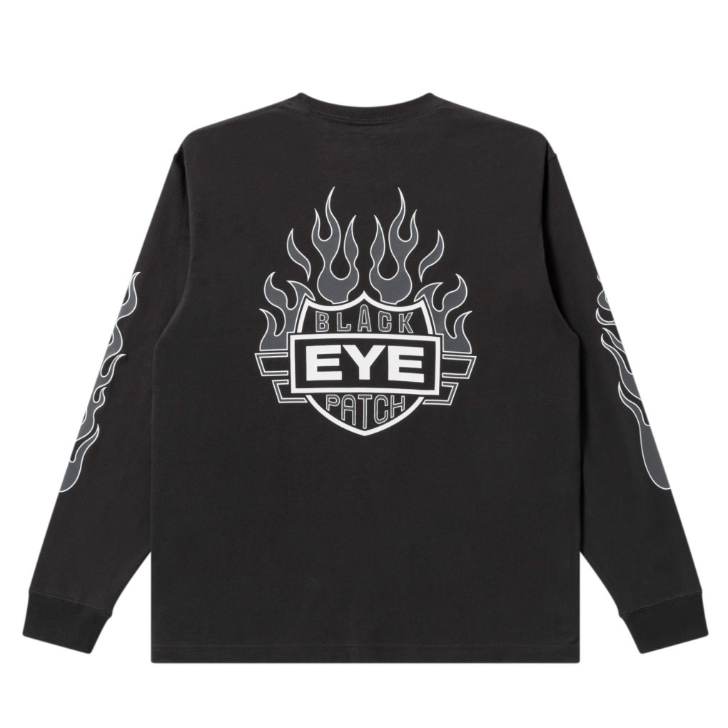 画像: BlackEyePatch/FLAME RIDER LOGO L/S TEE（CHARCOAL）