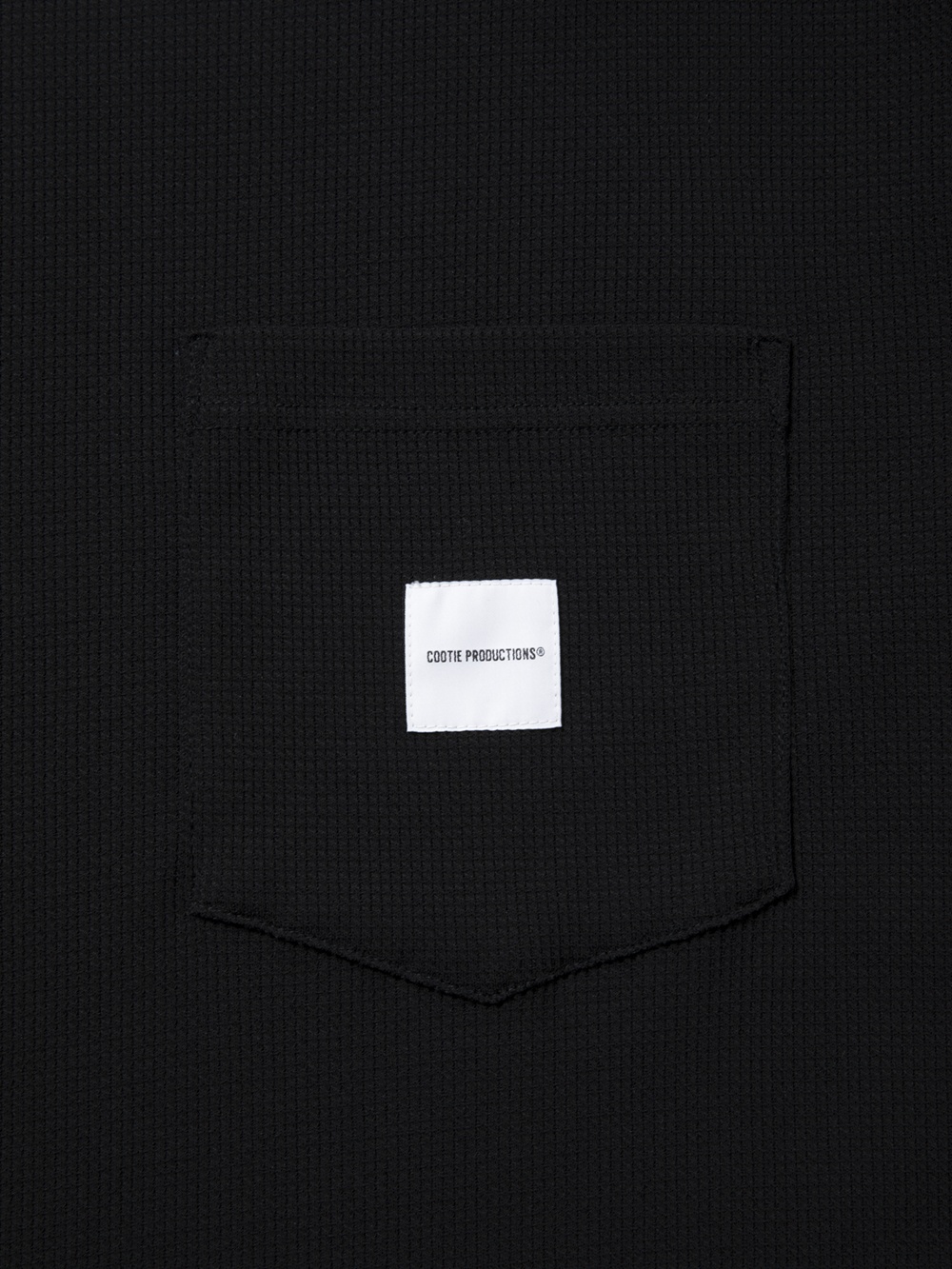 画像: COOTIE PRODUCTIONS/T/C Waffle Error Fit L/S Tee（Black/White）［ワッフルエラーフィット長袖ポケT-25春夏］