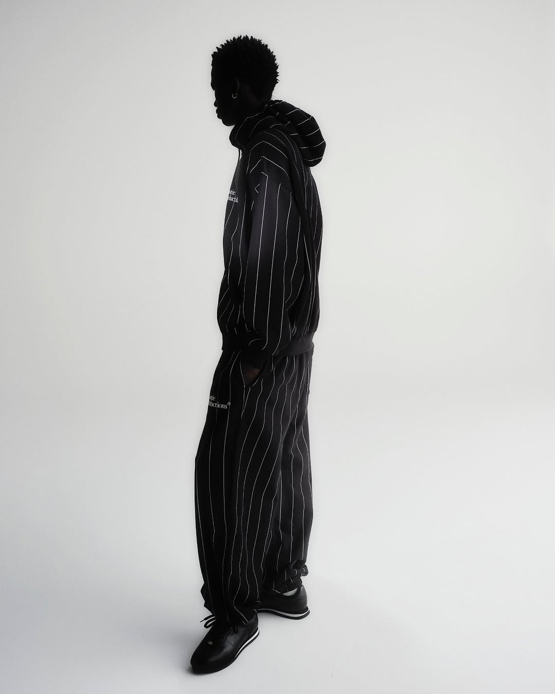 画像: COOTIE PRODUCTIONS/Allover Print Open End Yarn Sweat Zip Hoodie（Black）［ストライプスウェットジップフーディー-25春夏］