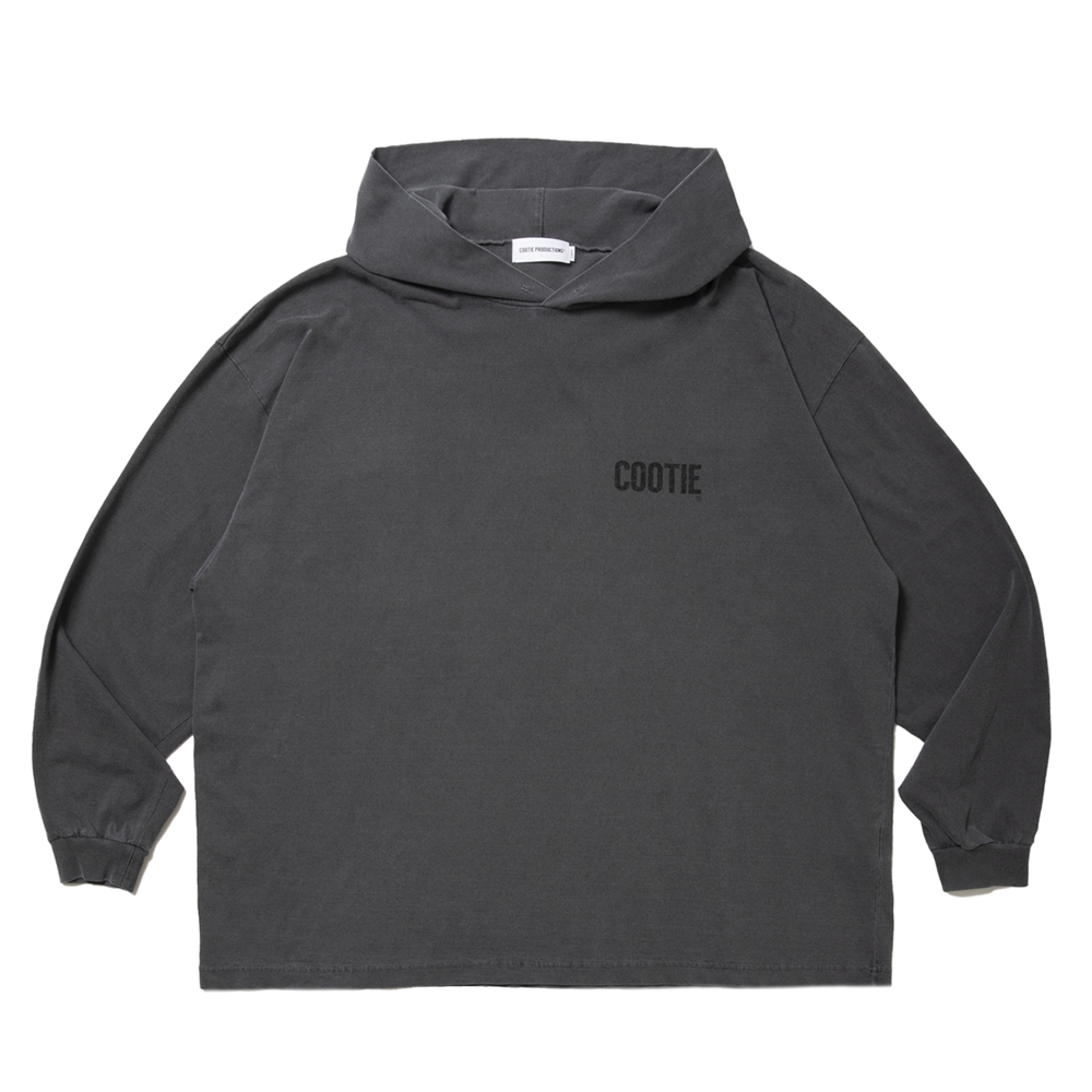 画像: COOTIE PRODUCTIONS/Pigment Dyed L/S Hooded Tee（Black）［ピグメントダイフーデッド長袖T-25春夏］