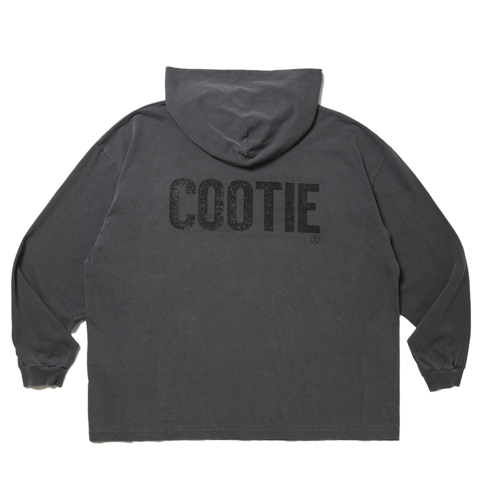 画像: COOTIE PRODUCTIONS/Pigment Dyed L/S Hooded Tee（Black）［ピグメントダイフーデッド長袖T-25春夏］